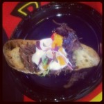 Braised Oxtail, Roasted Peppers Bruschetta - Mi Tomatina
