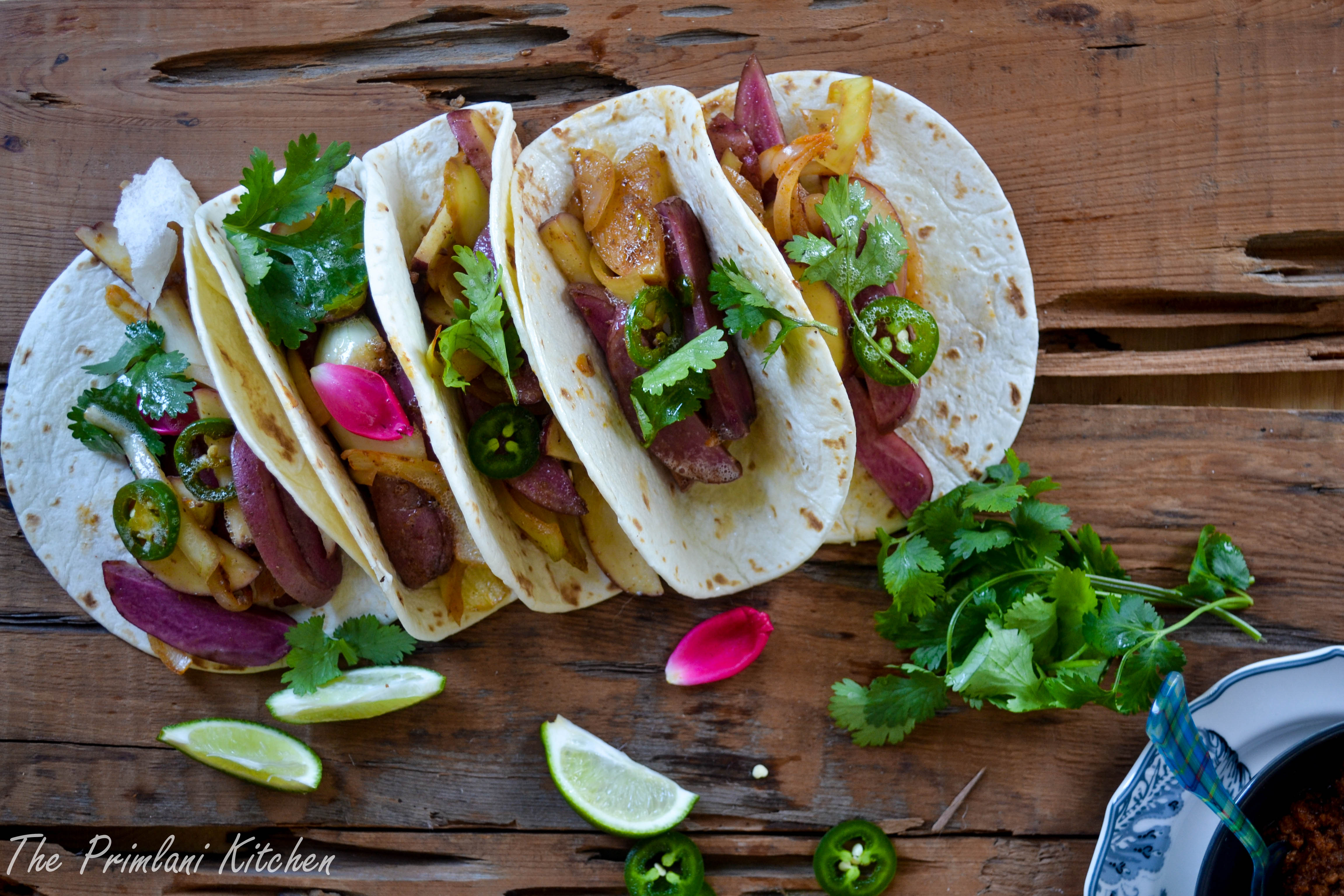 Simple, Satisfying, Stimulating Chorizo, Red Potatoes, & Jalapeno Tacos! The Primlani Kitchen