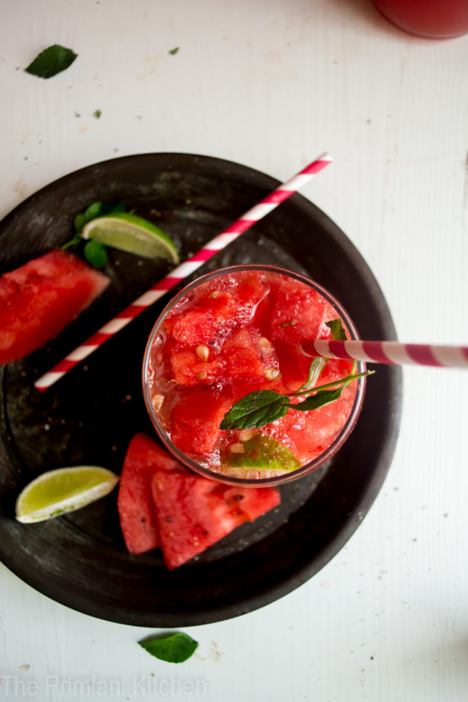 Refreshingly Spicy: Grilled Watermelon-Tequila Cocktail! #spicychat