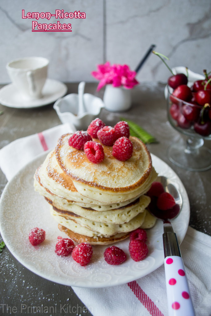 To Cook with ‘Love’: Lemon-Ricotta Pancakes with Raspberries for Mother’s Day!
